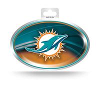 Rico Industries NFL Miami Dolphins Metallic Team Logo Sticker