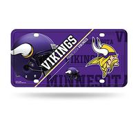 Rico Industries NFL Minnesota Vikings Unisex Minnesota Vikings License Plate Metalminnesota Vikings License Plate Metal, Team Color, One Size
