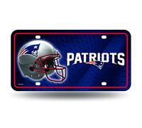 Rico Industries NFL New England Patriots Metal License Plate Tag, 6 x 11.5-
