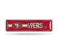 Rico Industries NFL New Orleans Saints Home Décor Metal Street Sign (4" x 15") - Great for Home, Office, Bedroom, & Man Cave - Made,Silver