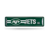 Rico Industries NFL New York Jets Metal Street Sign (4" x 15") - Great for Home, Bedroom, Man Cave Décor