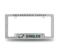 Rico Industries NFL Philadelphia Eagles 12" x 6" Chrome All Over Automotive Bling License Plate Frame Design for Car/Truck/SUV