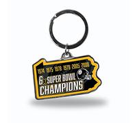 Rico Industries NFL Pittsburgh Steelers Champ State Shape Keychain