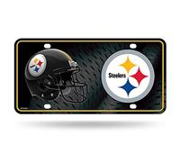 Rico Industries NFL Pittsburgh Steelers Primary Metal Auto Tag 8.5" x 11" - Great for Truck/Car/SUV