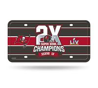 Rico Industries NFL Tampa Bay Buccaneers 2 Time Super Bowl Champs Metal Tag