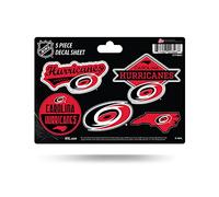Rico Industries NHL Carolina Hurricanes 5-Piece Die-Cut Decal Sheet