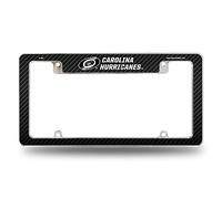 Rico Industries NHL Carolina Hurricanes License Plate Frame for Car/Truck, SUV, 12 x 6 Inch, Chrome, Black