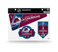 Rico Industries NHL Colorado Avalanche 2022 Stanley Cup Champions Team Magnet Set 8.5" x 11" - Home Décor - Regrigerator, Office, Kitchen