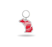 Rico Industries NHL Detroit Red Wings Champ State Shape Keychain