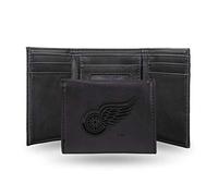 Rico Industries NHL Detroit Red Wings Laser Engraved Tri-Fold Wallet, Black