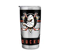 Rico Industries NHL Hockey Anaheim Ducks 20oz Stainless Steel Tumbler with Lid - Great for Coffee, Tea, Water or Cocktails