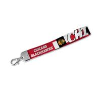 Rico Industries NHL Hockey Chicago Blackhawks Standard Wrist Lanyard Key Chain, Cute Wristlet Strap Keychain Holder for Women Men Car Keys ID Badges Card Wallet Phone Camera
