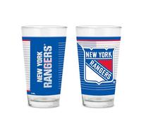 Rico Industries NHL Hockey Colorado Avalanche 16 oz Pint Glasses with Digitally Printed Logo, Set of 2 Classic Drinking Glasses, for Fans, Dishwasher Safe