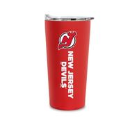 Rico Industries NHL Hockey New Jersey Devils 18oz Soft Touch, Easy Grip Tumbler