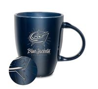 Rico Industries NHL Hockey Seattle Kraken Sunburst Navy 18oz Laser Engraved Ceramic Lustre Mug