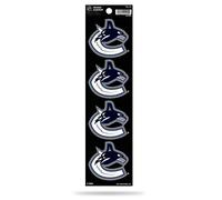 Rico Industries NHL Hockey Vancouver Canucks 3" x 12" Quad Decal - (4) Decals
