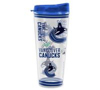 Rico Industries NHL Hockey Vancouver Canucks Mayhem 22 oz Double Walled Insulated Tritan Classic Tumbler Cup Keeps Drinks Cold & Hot, USA Made