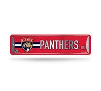 Rico Industries NHL Hockey Vegas Golden Knights Metal Street Sign 4" x 15" Home Décor - Bedroom - Office - Man Cave,Silver