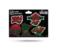 Rico Industries NHL Minnesota Wild 5-Piece Die-Cut Decal Sheet