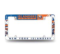 Rico Industries NHL New York Islanders Primary 12" x 6" Chrome All Over Automotive License Plate Frame for Car/Truck/SUV