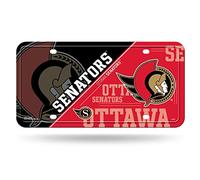 Rico Industries NHL Ottawa Senators Split Metal Auto Tag 8.5" x 11" - Great for Truck/Car/SUV