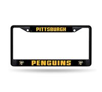 Rico Industries NHL Pittsburgh Penguins Standard Chrome License Plate Frame, 6 x 12.25-