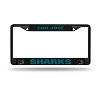 Rico Industries NHL San Jose Sharks Standard Chrome License Plate Frame, 6 x 12.25