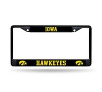 Rico Industries Unisex's Iowa Hawkeyes Black Chrome Frame, One size
