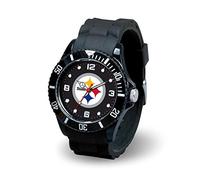 Rico Industries WTSPI2301 NFL Pittsburgh Steelers Spirit Watch,Black