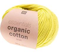 Rico Knitting Essentials - Organic Cotton Aran Vegan Bio Crochet Yarn - 10 Ply - 015 Pistachio