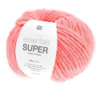 Rico Knitting Essentials Super Super Chunky Crochet Plain Apparel Yarn - 98yds - 045 Neon Fuchsia