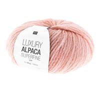 Rico Luxury Alpaca Superfine Aran Soft Alpaca Wool Powder Pink for Knitting and Crocheting Wool Needle Size 5 to 6 mm (012 Powder)