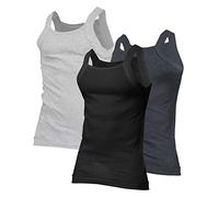 Rico Men's Modern Tank Top, Black/Grey, Medium