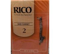 D’Addario Woodwinds - Rico Bass Clarinet Reeds - Reeds for Bass Clarinets - Crafted for Beginners, Students, Educators - Strength 2.0, Pack of 10
