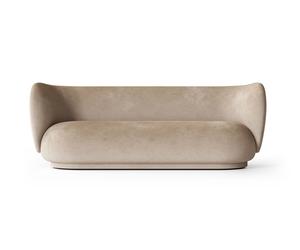 Rico Sofa 3-Seater Faded Velvet Sand Ferm Living - 5704723030645
