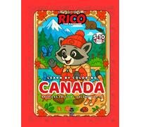 Rico the Raccoon Explores Canada - Coloring Book for Kids: Maple Forests, Mounties and Northern Lights | Educational Curiosities | Ages 4-8