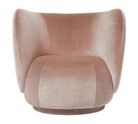 Rico velvet armchair Blush one size