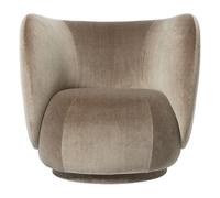 Rico velvet armchair Grey one size