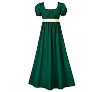 RICOCHO Women's Polyester Regency Empire Waist Dress Vintage Regency Dress Women's Victorian Tea Party Gown Dresses