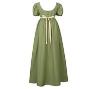 RICOCHO Women's Polyester Regency Empire Waist Dress Vintage Regency Dress Women's Victorian Tea Party Gown Dresses