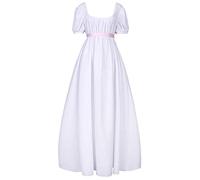 RICOCHO Women's Polyester Regency Empire Waist Dress Vintage Regency Dress Women's Victorian Tea Party Gown Dresses