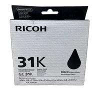 RICOH 405688 GC31K Original Black Cartridge GX E3000N/GX E3300N/GX E3350N/E2600