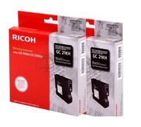 Ricoh High Capacity GC21H Gel Ink - Twin Pack of 2 Black (2 * 405536)