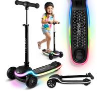 Ricokids Leddi three-wheeled LED balance scooter for children - black