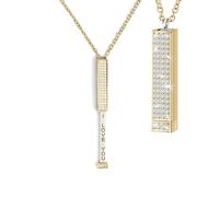 RICOKJRDE I Love You Hidden Message Necklace, Personalized Slider Pendant for Her, Romantic Couples Gift, I Love You Necklace Gifts for Her (Gold)