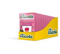 Ricola Blackcurrant Sugar Free Swiss Herbal Sweets, Herb Drops, Sweet Box 45g - Pack of 10 Boxes