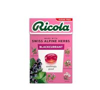 Ricola Blackcurrant Sugar Free Swiss Herbal Sweets, Herb Drops, Sweet Box 45g - Pack of 20 Boxes