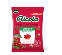 Ricola Cherry Cough Drops Bag, Pack of 12, Naturally Effective Throat Lozenges, Sugar Free Cough Sweets, 70 g