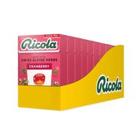 Ricola Cranberry Sugar Free Swiss Herb Drops 45g - Pack of 10