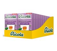 Ricola Elderflower Sugar Free Swiss Herbal Sweets, Herb Drops, Sweet Box 45g - Pack of 10 Boxes